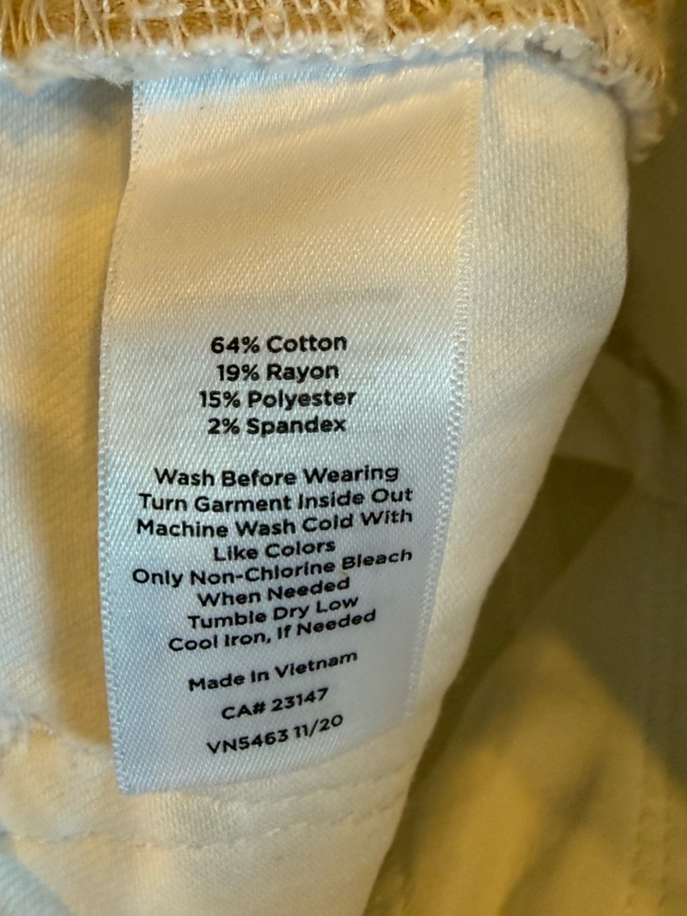 Talbots Size 4 Petite Jegging Crop White Denim Pants Stretch Cotton Blend Casual - Picture 12 of 13
